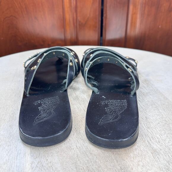 Ancient Greek Sandals Women Niki Nails Sandals Size 39 EU 9 US Black Leather - Picture 6 of 12